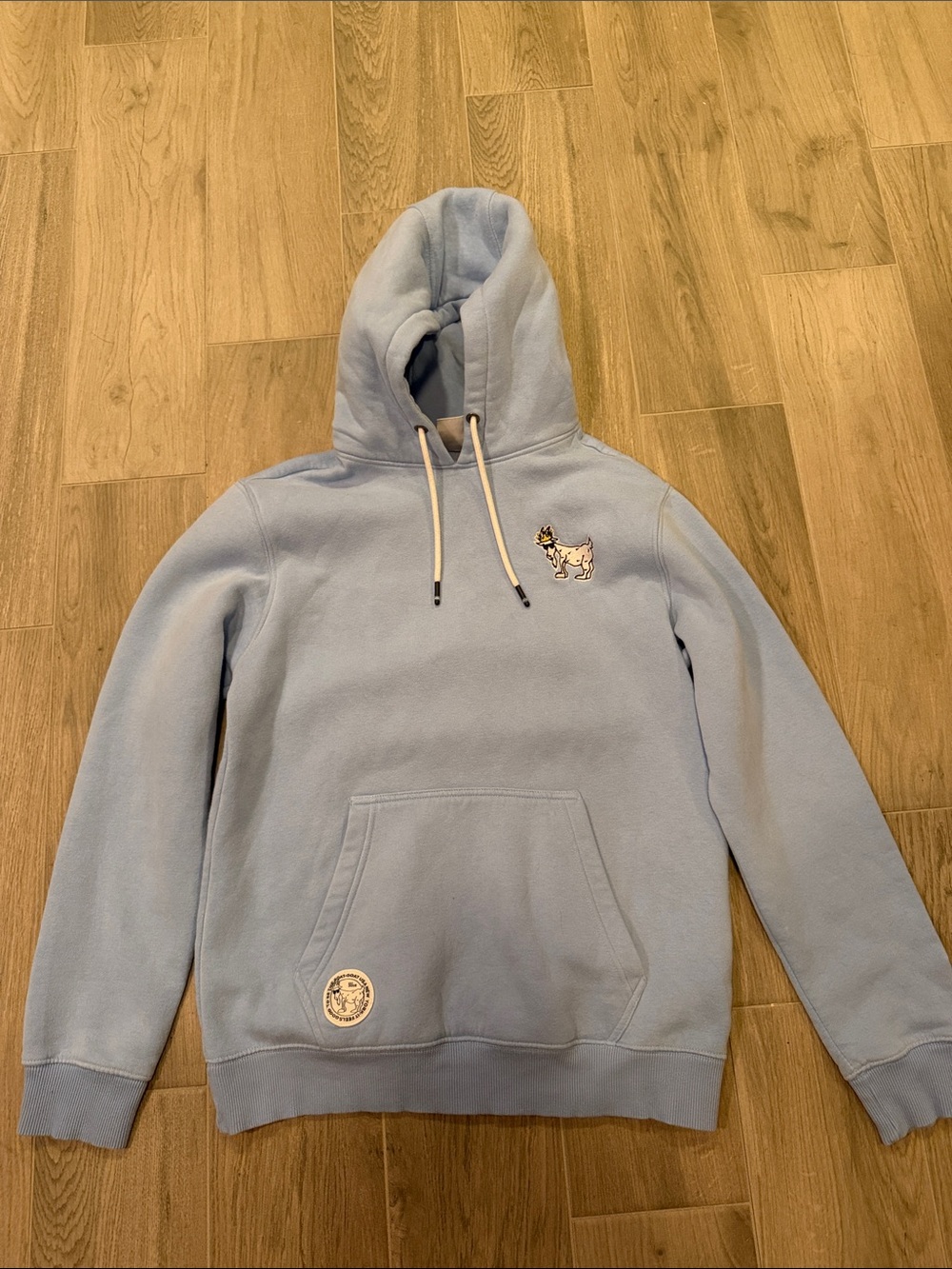 Goat USA Light Blue Woman’s Pullover Hoodie Size S
